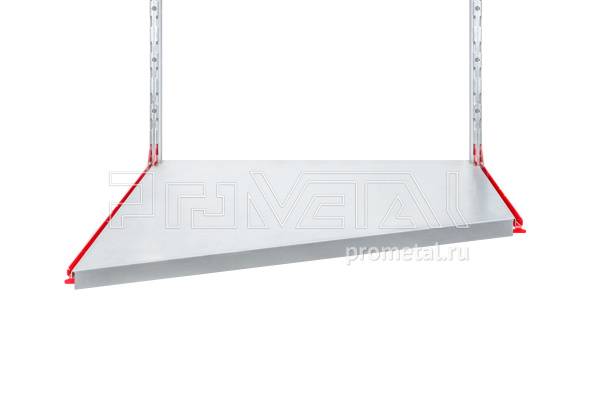 Полка с переходом глубины цельная