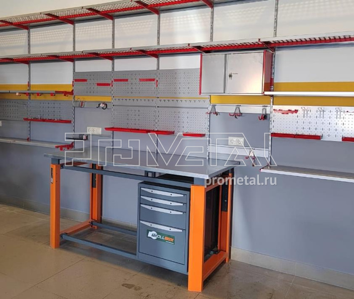 Верстак Туллбокс с одной тумбой