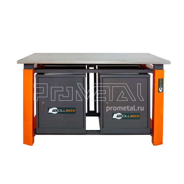 Верстак Тулбокс тумба0, тумба0 (1500 оцинковка опоры Оранж)