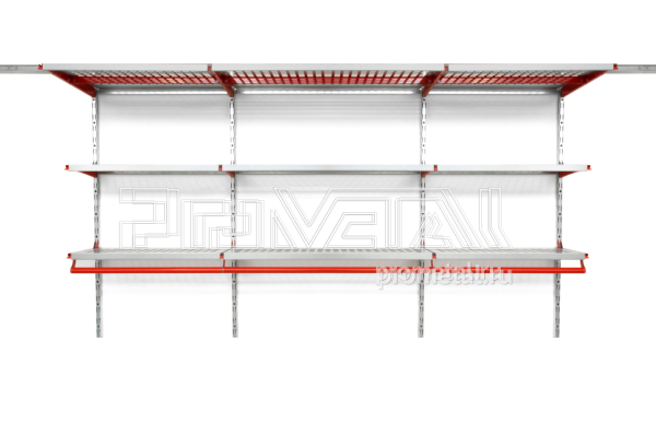 Полки 315*2+520 +Штанга 1200х2000 (Красные)