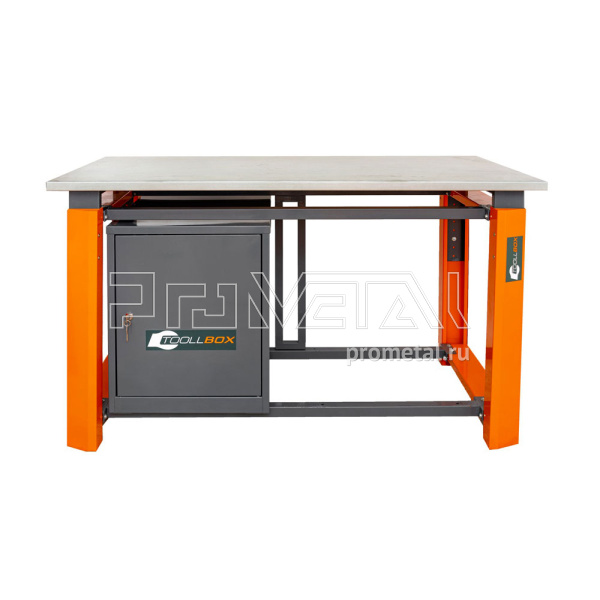 Верстак Тулбокс (1800, Оранж, оцинковка, Тумба с дверцей)