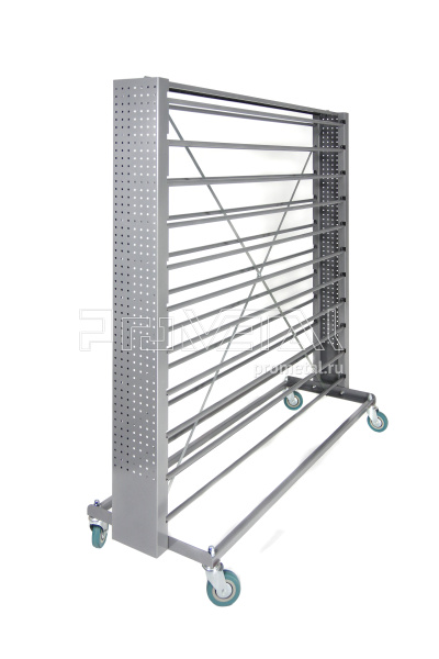 Стенд "22 рулона" диам. до 14см двусторонний на роликах