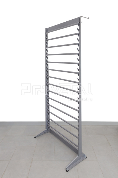 Стенд "14 рулонов" Высокий на ножках, трубы 18мм