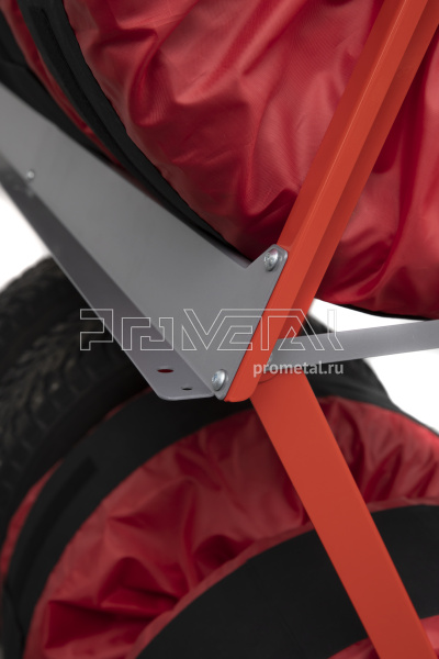 Стойка для колёс 2х4 на роликах с полкой