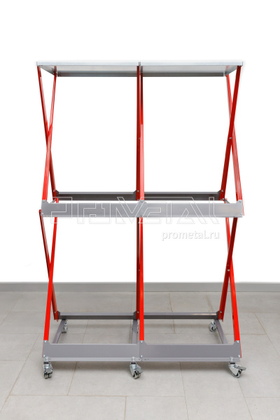 Стойка для колёс 2х4 на ножках с полкой