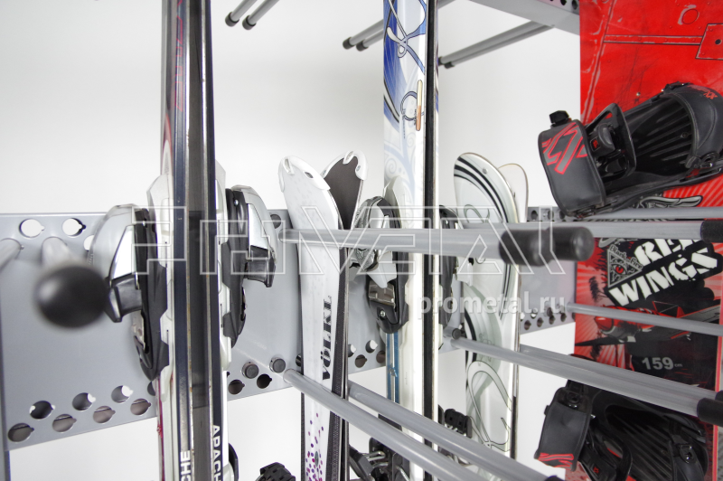 Стойка для лыж, сноубордов навесом Высокая