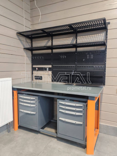 Верстак Тулбокс с двумя тумбами