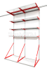 Полки 315+520 +Подвес-Рамка 2000х1200 (Красные)