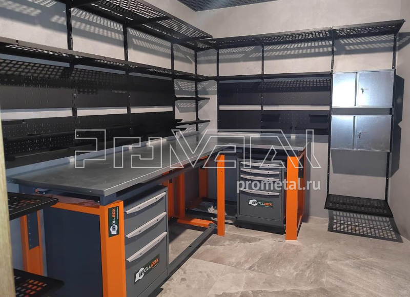 Верстак Туллбокс с одной тумбой