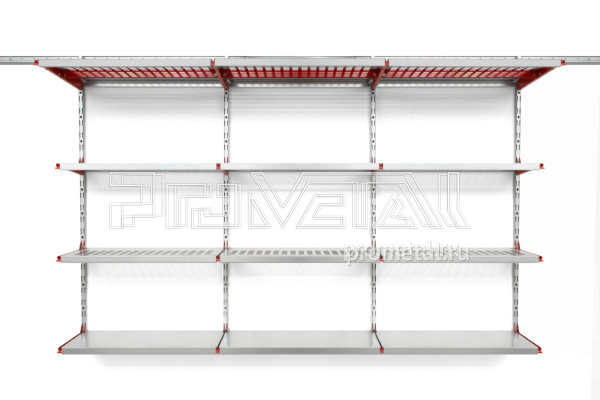 Полки 315*3+520 1200х1800 (базовые элементы Красные)
