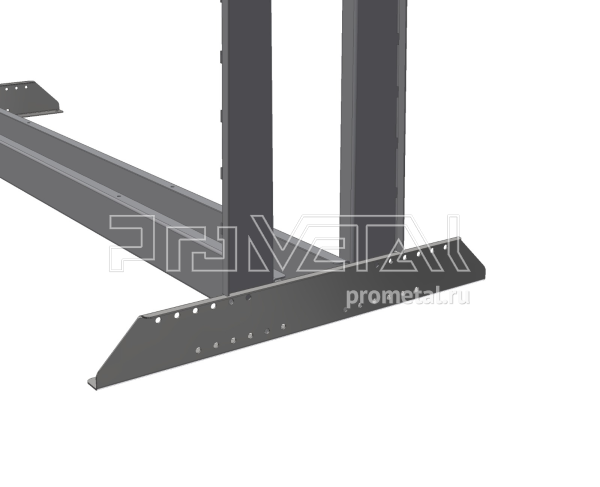 Стенд для рулонов диам. до 70см Высокий Сдвоенный на ножках, трубы 25мм