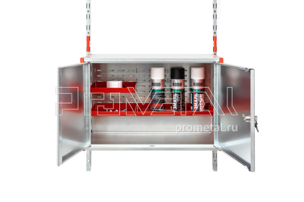 Шкафчик с перфорированной задней стенкой