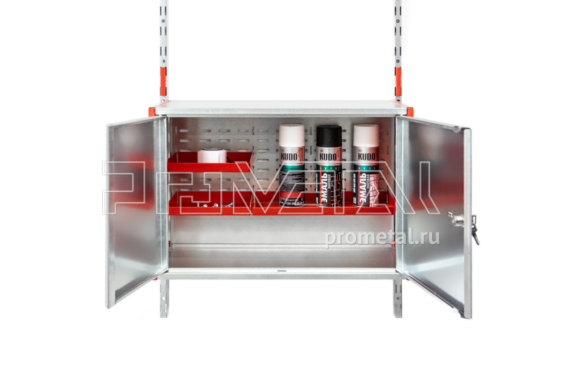 Шкафчик с перфорированной задней стенкой