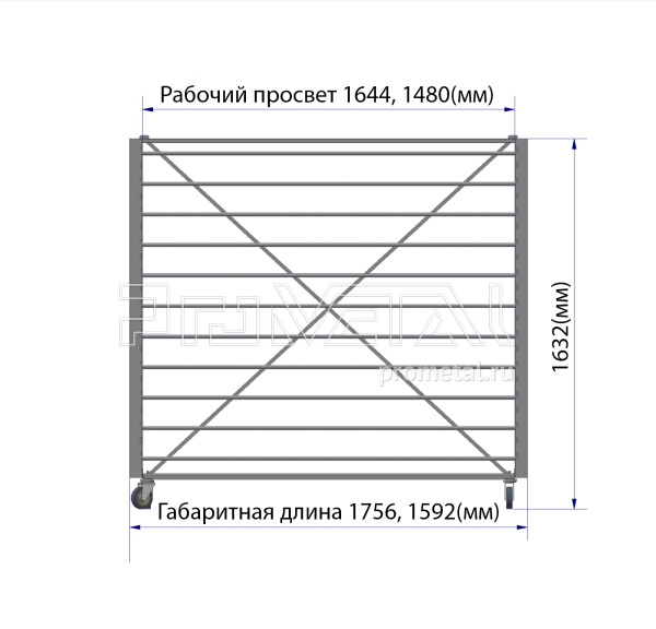 Стенд "22 рулона" диам. до 14см двусторонний на роликах