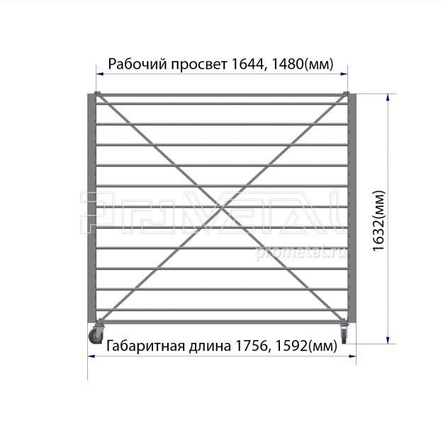 Стенд "22 рулона" диам. до 14см двусторонний на роликах