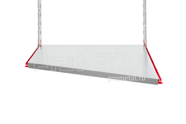 Полка с переходом глубины цельная