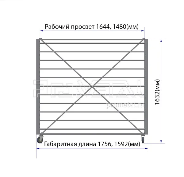 Стенд "22 рулона" диам. до 14см двусторонний на роликах